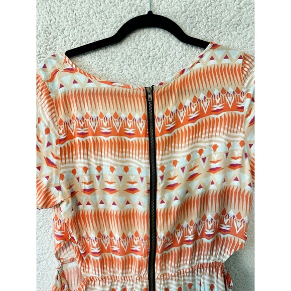 Volcom Quincy Davis Mini Dress Size L Aztec Lightweight - Picture 10 of 12